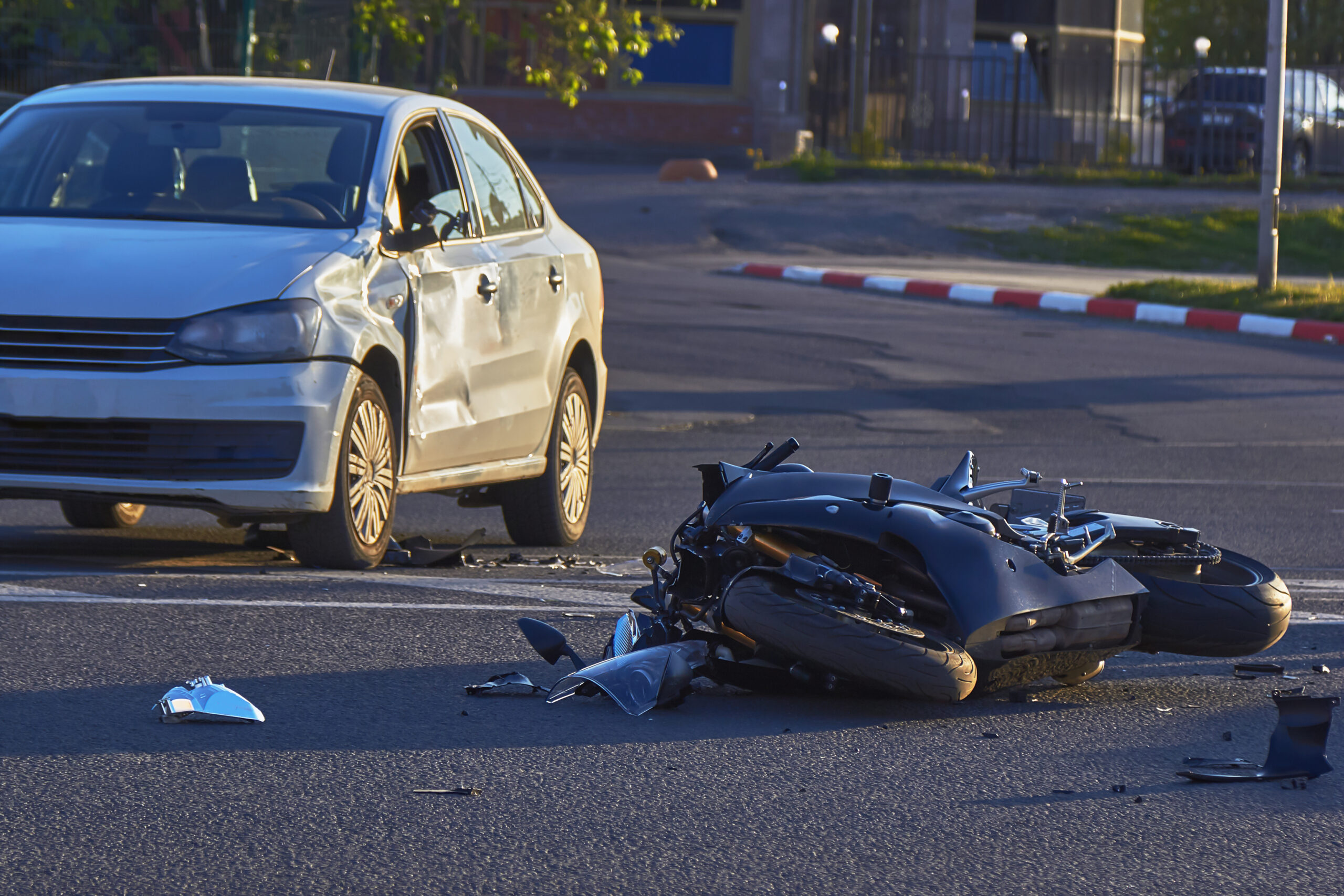 Schenkeveld Advocaten - A,Motobike,Crashed,Into,A,Car,A,Motorcyclist,Was,Injured